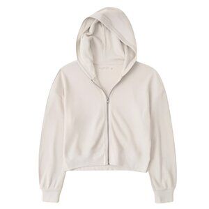 Abercrombie & Fitch Soft ASF Cropped Waffle Zip Sweater